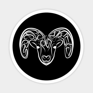 Black and White Tribal Goat / Sheep Magnet
